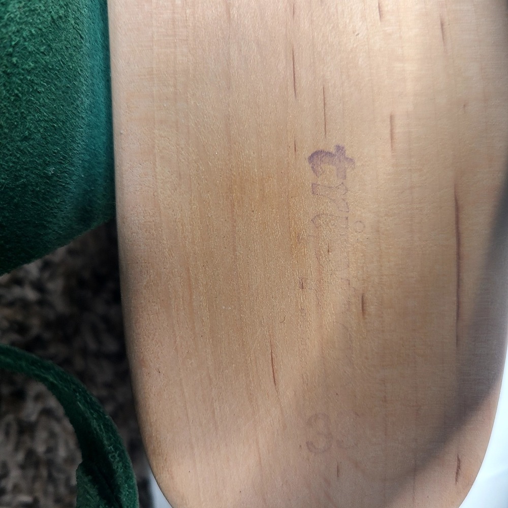 TRIPPEN Orinoco Wooden Clog Strappy Sandal Green Leather EU 39 US 8 - Picture 9 of 9